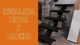 Construcción Escalera Metal y Madera  Parte 1 [upl. by Colet]