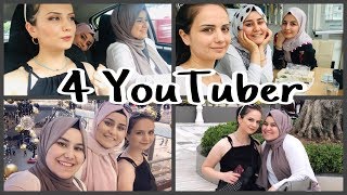 4 YOUTUBER BİR ARADA🤩ÖZGE’DE BEŞ ÇAYI😉YEDİKİÇTİKGEZDİK💃🏼SEDA MAKYAJIMI YAPTI🥰VEDA ZAMANI 🥺 [upl. by Elisa45]