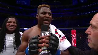 UFC 218 Francis Ngannou Octagon Interview [upl. by Ainslee]