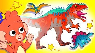 Learn Dinosaurs for Kids  Dinosaur Cartoon videos  TRex Giganotosaurus  Club Baboo [upl. by Gussi]