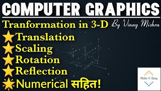 Transformation in 3D with numericals [upl. by Apeed]