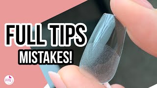 5 Common Full Coverage Nail Tips Mistakes  Soft Gel Extensions [upl. by Ybur]