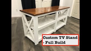 TV stand build  custom farmhouse style [upl. by Johppah997]