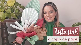 🍂 Tutorial hojas de papel estilo boho  DIY hojas de palma 🌿 [upl. by Severson164]