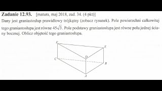 1293 Stereometria zadania maturalne [upl. by Eedahs]