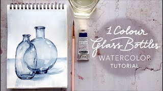 Watercolor Glass Bottles From Drawing to Painting [upl. by Erminie]