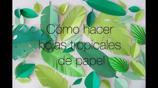 Cómo hacer Hojas Tropicales de papel [upl. by Ritter977]