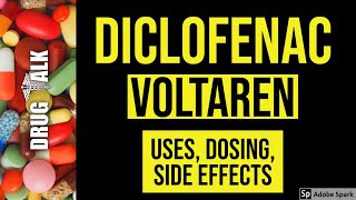 Diclofenac Voltaren  Uses Dosing Side Effects [upl. by Emiatej683]