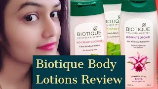 Biotique Body Lotion ReviewBody LotionBiotiqueSeven Shadez [upl. by Macmullin]