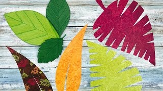 COMO HACER HOJAS DE PAPEL  MOLDES GRATIS  HOW TO MAKE PAPER LEAVES [upl. by Ettenor]