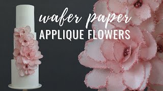 How to make wafer paper couture flowers for modern wedding cakes  Cake Decorating Tutorial [upl. by Paulette]