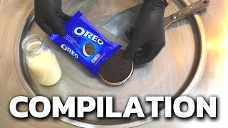 OREO Ice Cream Rolls Compilation  best of how to make Oreo Ice Cream rolled dessert recipe  ASMR [upl. by Nogam]