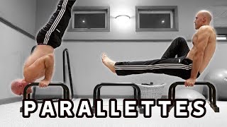 Parallettes Workout For Beginners Strength And Flexibility [upl. by Krever]