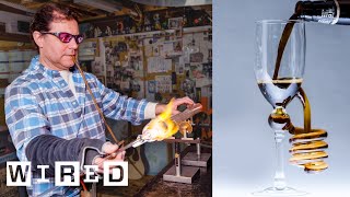 Scientific Glass Blower Makes Beer Glasses  WIRED [upl. by Eannyl]