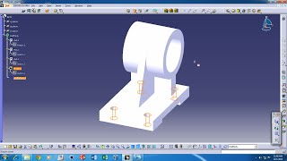 CATIA V5  Basic Part design tutorial with audio [upl. by Ylesara]