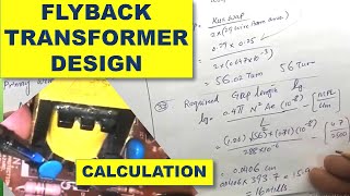 322 Flyback Transformer Design Calculation  High Frequency SMPS Transformer Design [upl. by Ylecara25]