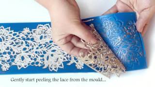 TUTORIAL How to make perfect edible lace for cakes [upl. by Jarib]