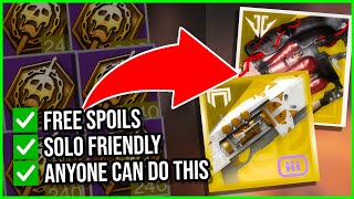 How to EASILY SOLO Farm Spoils amp Get Exotics Destiny 2 [upl. by Yemorej]