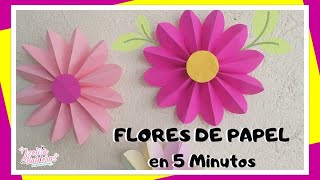 Como hacer FLORES DE PAPEL fáciles En Menos de 5 MINUTOS [upl. by Salene]