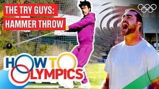 The Try Guys Learn The Hammer Throw [upl. by Vanhook]