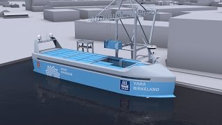 The worlds first autonomous zero emission container ship [upl. by Airotcivairam]