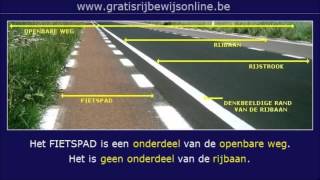 GRATIS RIJBEWIJS ONLINE 3 Rijbewijs B  FIETSPAD  FIETSSUGGESTIESTROOK [upl. by Furiya]