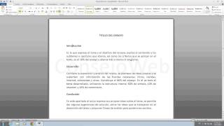 Como hacer un ensayo en word 2010 [upl. by Lekcim]