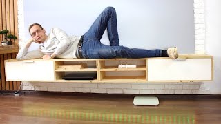 How To Build A Floating Media Console  TV Stand Tutorial  Floating Entertainment Center [upl. by Morehouse]