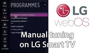 Manual tuning on LG Smart TV [upl. by Ahsima]