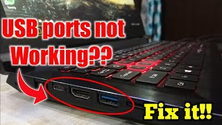 How to fix USB ports if not working  USB ports not working  Laptop ports not working  USB problem [upl. by Hardigg]