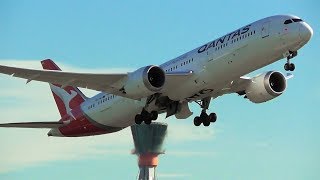 Close up Heavy Departures at London Heathrow Airport Runway 27R  241018 [upl. by Relyt]