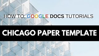 How to Create a Chicago  Turabian Style Template in Google Docs [upl. by Shem]