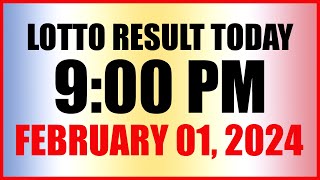 Lotto Result Today 9pm Draw February 1 2024 Swertres Ez2 Pcso [upl. by Cosma]