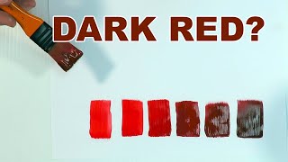 How To Make Dark Red Paint and Burnt Umber Colour Easy  Using Acrylic Paints [upl. by Eseela]