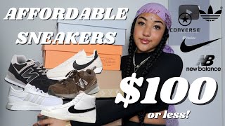 TOP 10 Affordable Starter Sneakers 100 OR LESS Must Have Basic Sneakers for Streetwear  On Foot [upl. by Smukler]