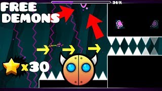 3 FREE DEMONS SECRET WAYS  Geometry Dash [upl. by Enaht]