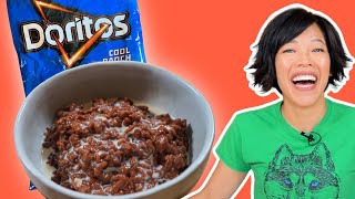 🇵🇭 Champorado  Chocolate Rice Porridge amp DORITOS  Breakfast Around the World [upl. by Gretal]