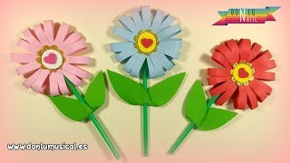 Cómo hacer FLORES DE PAPEL en 5 minutos 🌸🌼🌺 RECICLAJE [upl. by Ellerd]