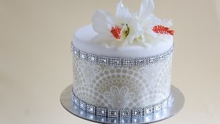 How To Apply Wafer Paper onto Fondant Cake Tutorial [upl. by Norre]