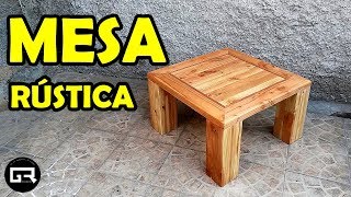 COMO HACER UNA MESA RATONA RUSTICA MADERA RECICLADA COFFEE TABLE WOOD [upl. by Cherlyn]