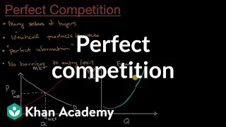 Perfect competition  Microeconomics  Khan Academy [upl. by Yorker]