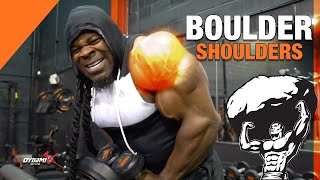 Build BOULDER Shoulders  3D Delt Exercises [upl. by Nereil217]