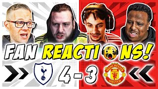 Man Utd Fans FURIOUS 😡 Reaction to Tottenham 43 Man Utd  Carabao Cup Fan Reactions [upl. by Yesmar]