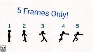 Punch Tutorial in 5 Frames Stickman Animation 2021 [upl. by Elleraj]