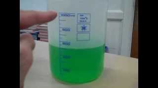 Measurement Green Liquid Converting milliliters to liters [upl. by Akihsan519]