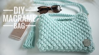 DIY Macrame Bag  Torebka ze sznurka [upl. by Nyleve612]