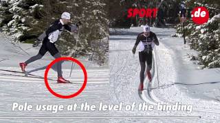 Crosscountry skiing technique Classic diagonal [upl. by Joed524]