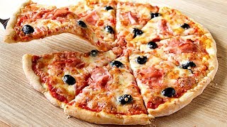 Cómo hacer PIZZA CASERA RÁPIDA con masa de pizza sin reposo [upl. by Guinna]