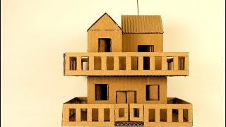 como hacer una casa de cartón two floors cardboard house [upl. by Niletac]