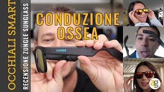 OCCHIALI SMART con AUDIO a CONDUZIONE OSSEA Recensione ZUNGLE MUSIC VIPER Sunglasses [upl. by Aruol]